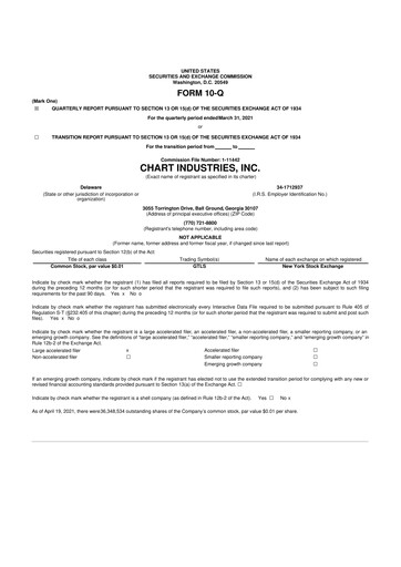 Thumbnail Chart Industries 10-Q Quarterly Report FY2021 