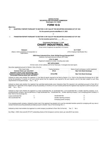 Thumbnail Chart Industries 10-Q Quarterly Report FY2023 