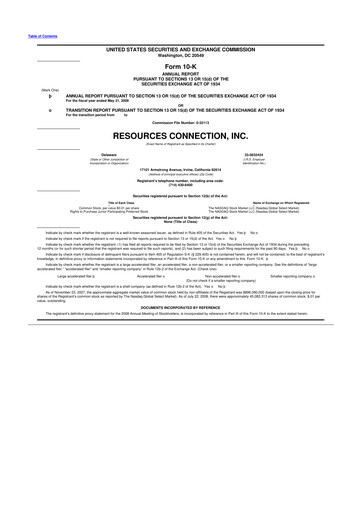 Thumbnail RGP (Resources Connection) 10-K Annual Report 