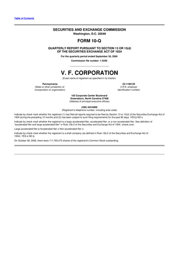 Thumbnail VF Corporation 10-Q Quarterly Report FY 