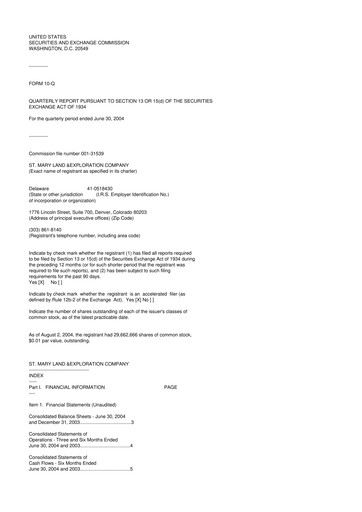 Thumbnail SM Energy
 10-Q Quarterly Report FY 