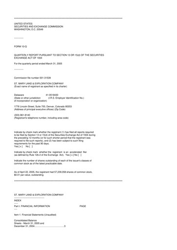 Thumbnail SM Energy
 10-Q Quarterly Report FY 