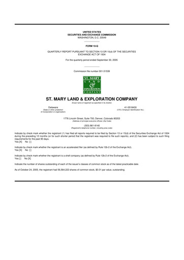 Thumbnail SM Energy
 10-Q Quarterly Report FY 