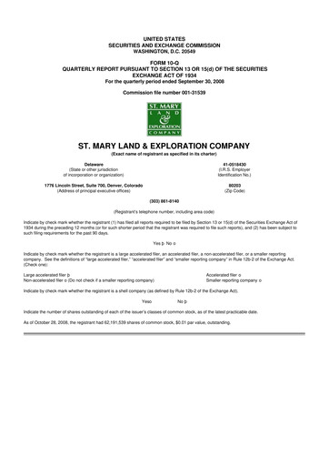 Thumbnail SM Energy
 10-Q Quarterly Report FY 