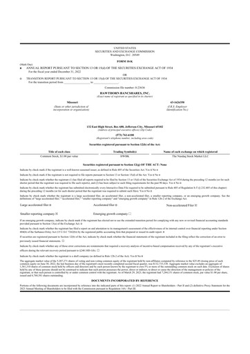 Thumbnail Hawthorn Bancshares 10-K Annual Report 2022