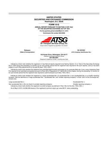 Thumbnail Air Transport Services Group 10-Q Quarterly Report FY2013 