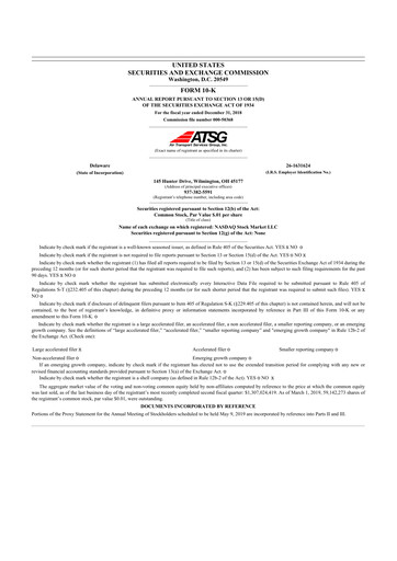 Thumbnail Air Transport Services Group 10-K Annual Report 2018