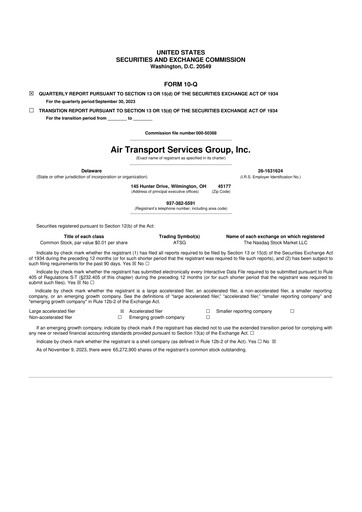 Thumbnail Air Transport Services Group 10-Q Quarterly Report FY2023 