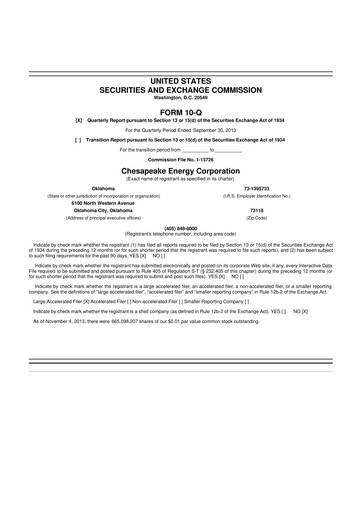 Thumbnail Expand Energy 10-Q Quarterly Report FY2013 