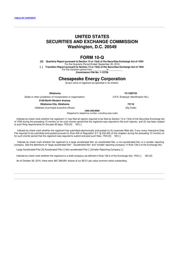 Thumbnail Expand Energy 10-Q Quarterly Report FY2016 