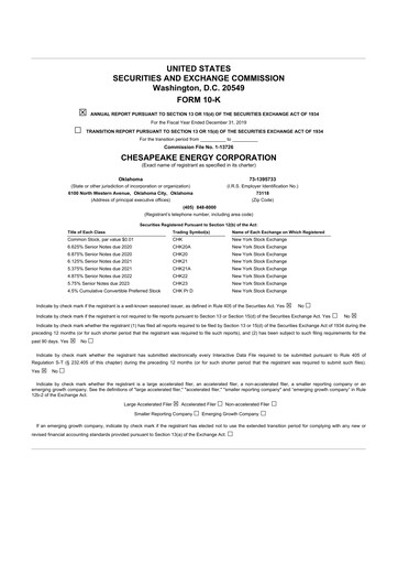 Thumbnail Expand Energy 10-K Annual Report 2019