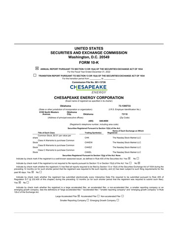 Thumbnail Expand Energy 10-K Annual Report 2022