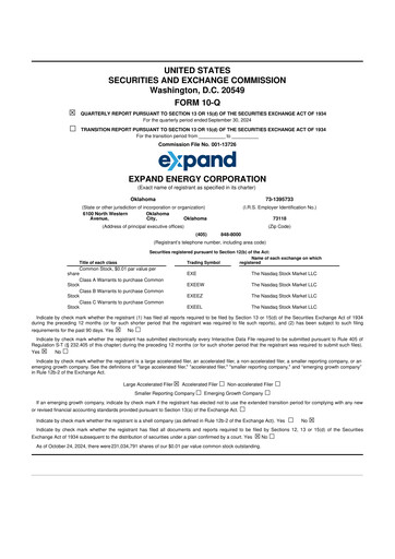 Thumbnail Expand Energy 10-Q Quarterly Report FY2024 