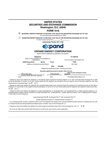 Thumbnail Expand Energy 10-Q Quarterly Report FY2026 