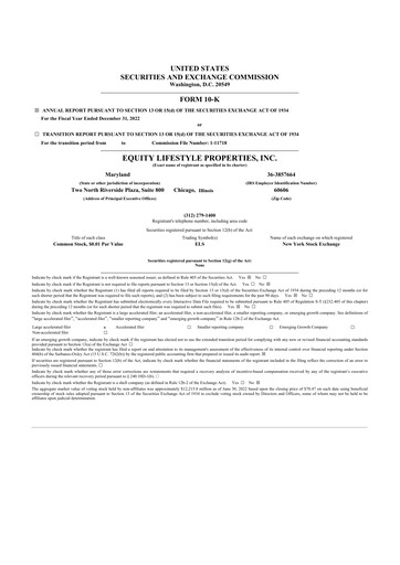 Thumbnail Equity LifeStyle Properties 10-K Annual Report 2022