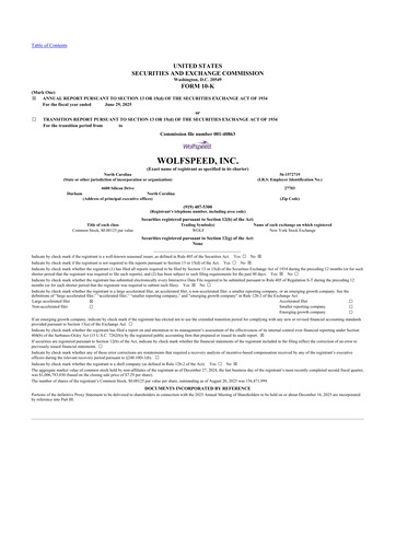 Thumbnail Wolfspeed 10-K Annual Report 2025