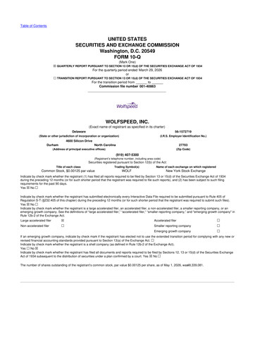 Vorschaubild Wolfspeed 10-Q Quartalsbericht 2026 