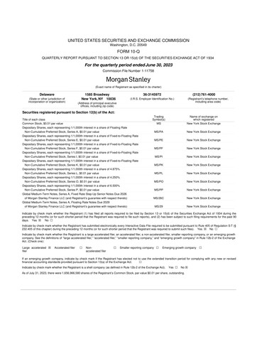 Thumbnail Morgan Stanley 10-Q Quarterly Report FY2023 