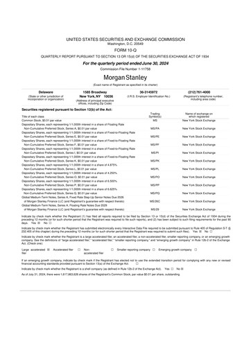 Thumbnail Morgan Stanley 10-Q Quarterly Report FY2024 