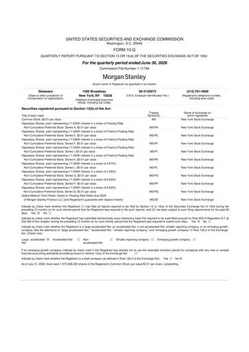 Thumbnail Morgan Stanley 10-Q Quarterly Report FY2026 