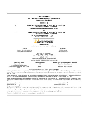 Vorschaubild Enbridge 10-Q Quartalsbericht 2020 