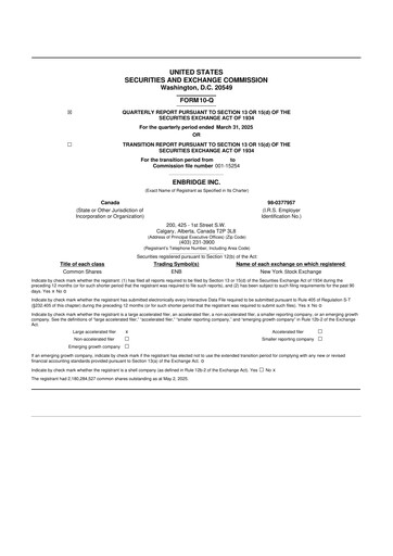 Vorschaubild Enbridge 10-Q Quartalsbericht 2025 