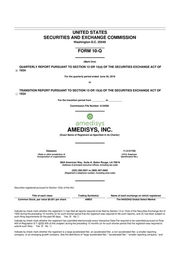 Thumbnail Amedisys 10-Q Quarterly Report FY 