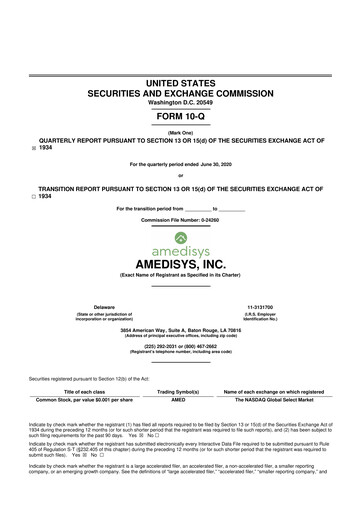 Thumbnail Amedisys 10-Q Quarterly Report FY 