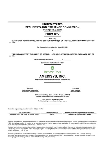 Thumbnail Amedisys 10-Q Quarterly Report FY 