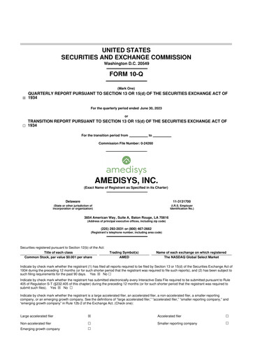 Thumbnail Amedisys 10-Q Quarterly Report FY 