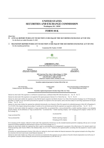 Thumbnail Amedisys 10-K Annual Report 2023