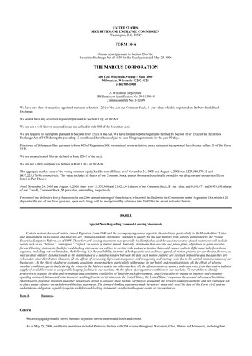 Vorschaubild Marcus Corporation
 10-K Jahresbericht 
