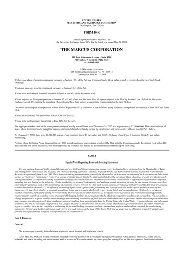 Vorschaubild Marcus Corporation
 10-K Jahresbericht 