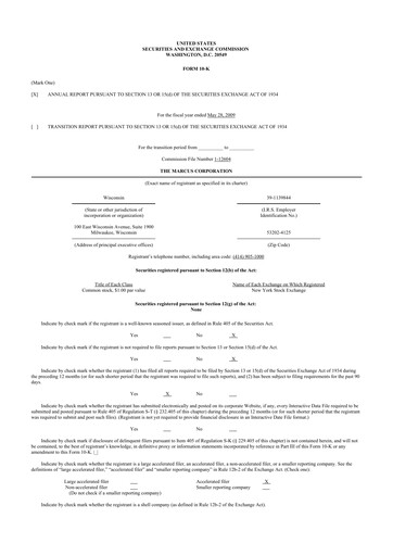 Vorschaubild Marcus Corporation
 10-K Jahresbericht 