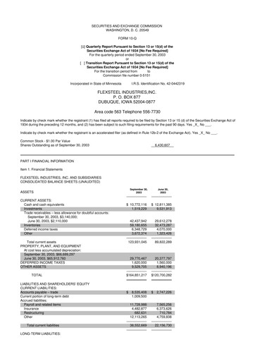 Thumbnail Flexsteel Industries 10-Q Quarterly Report FY 