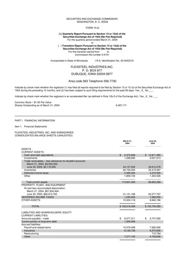 Thumbnail Flexsteel Industries 10-Q Quarterly Report FY 