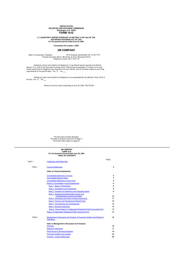 Thumbnail 3M 10-Q Quarterly Report FY 