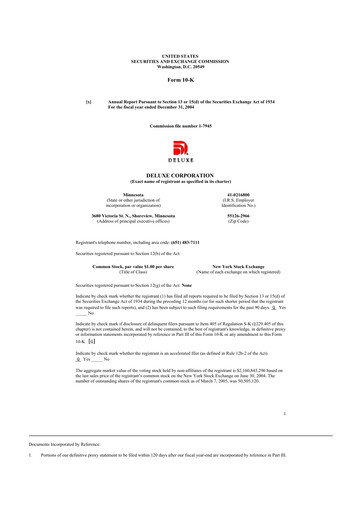 Thumbnail Deluxe Corporation 10-K Annual Report 