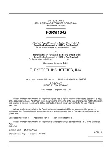 Thumbnail Flexsteel Industries 10-Q Quarterly Report FY 