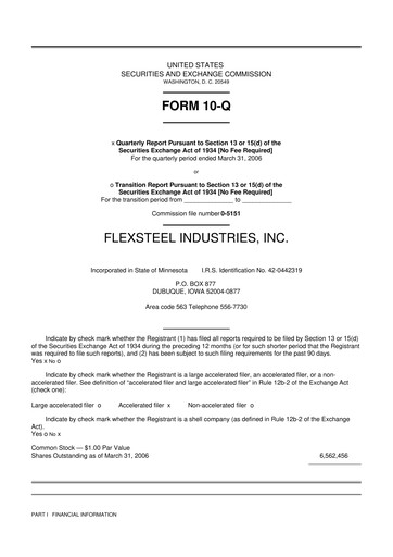 Thumbnail Flexsteel Industries 10-Q Quarterly Report FY 