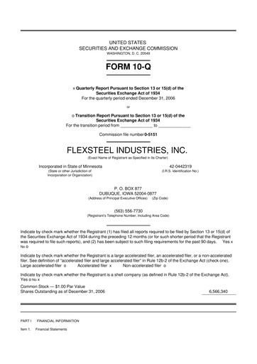 Thumbnail Flexsteel Industries 10-Q Quarterly Report FY 