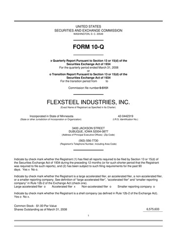 Thumbnail Flexsteel Industries 10-Q Quarterly Report FY 