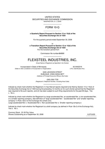 Thumbnail Flexsteel Industries 10-Q Quarterly Report FY 