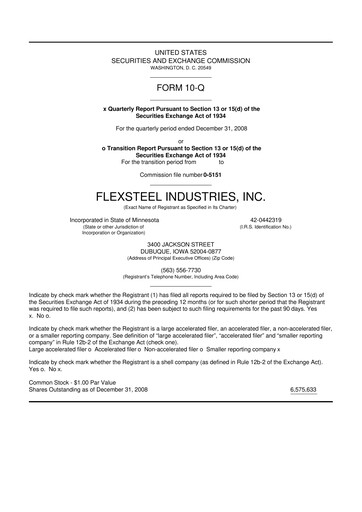 Thumbnail Flexsteel Industries 10-Q Quarterly Report FY 
