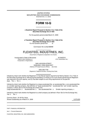 Thumbnail Flexsteel Industries 10-Q Quarterly Report FY 