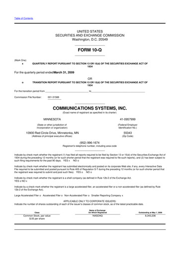 Miniature SUNation Energy Inc. 10-Q Rapport trimestriel  