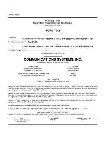 Miniature SUNation Energy Inc. 10-Q Rapport trimestriel  
