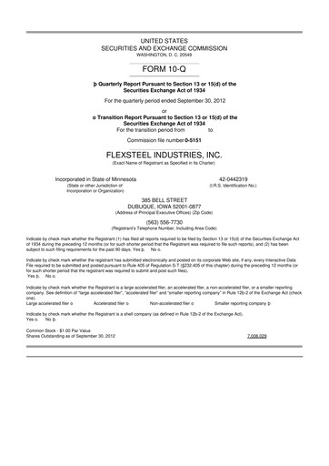Thumbnail Flexsteel Industries 10-Q Quarterly Report FY 