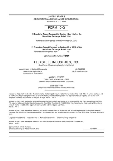 Thumbnail Flexsteel Industries 10-Q Quarterly Report FY 