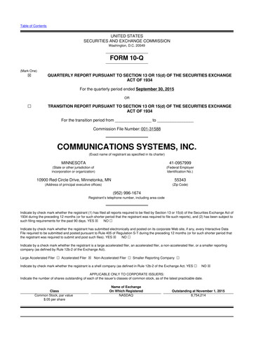 Miniature SUNation Energy Inc. 10-Q Rapport trimestriel 2015 